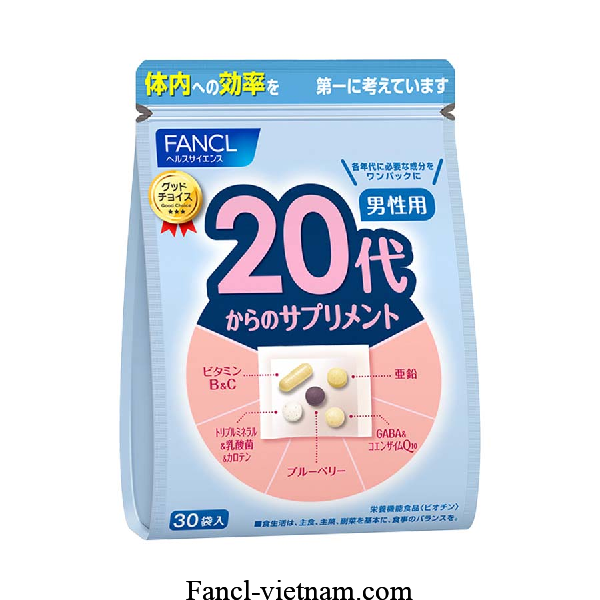 Viên Fancl bổ sung cho nam giới 20 tuổi của Nhật 30 ngày