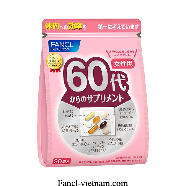 Viên Fancl bổ sung cho nữ giới 60 tuổi của Nhật 30 gói